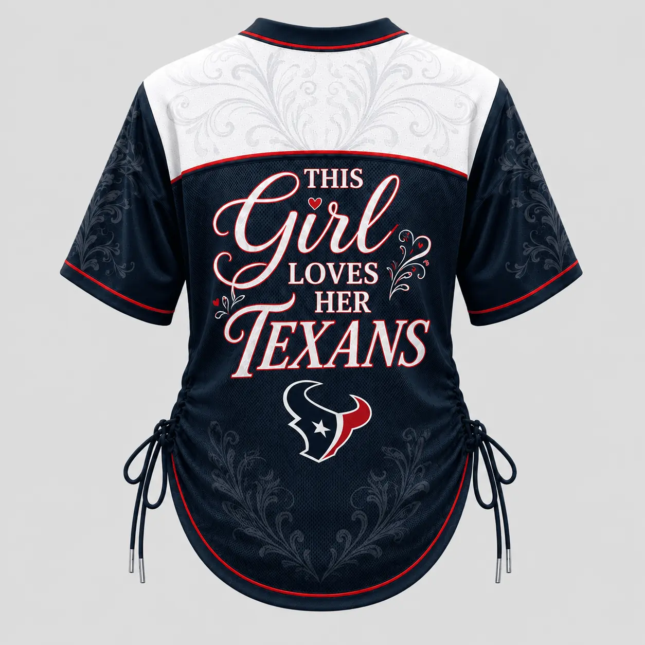Houston Texans | Premium NFL This Girl Loves Game Day Women Lace-Up Jersey TD - Image 3