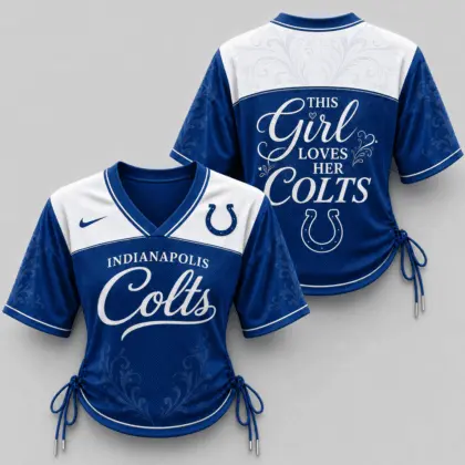 Indianapolis Colts | Premium NFL This Girl Loves Game Day Women Lace-Up Jersey TD