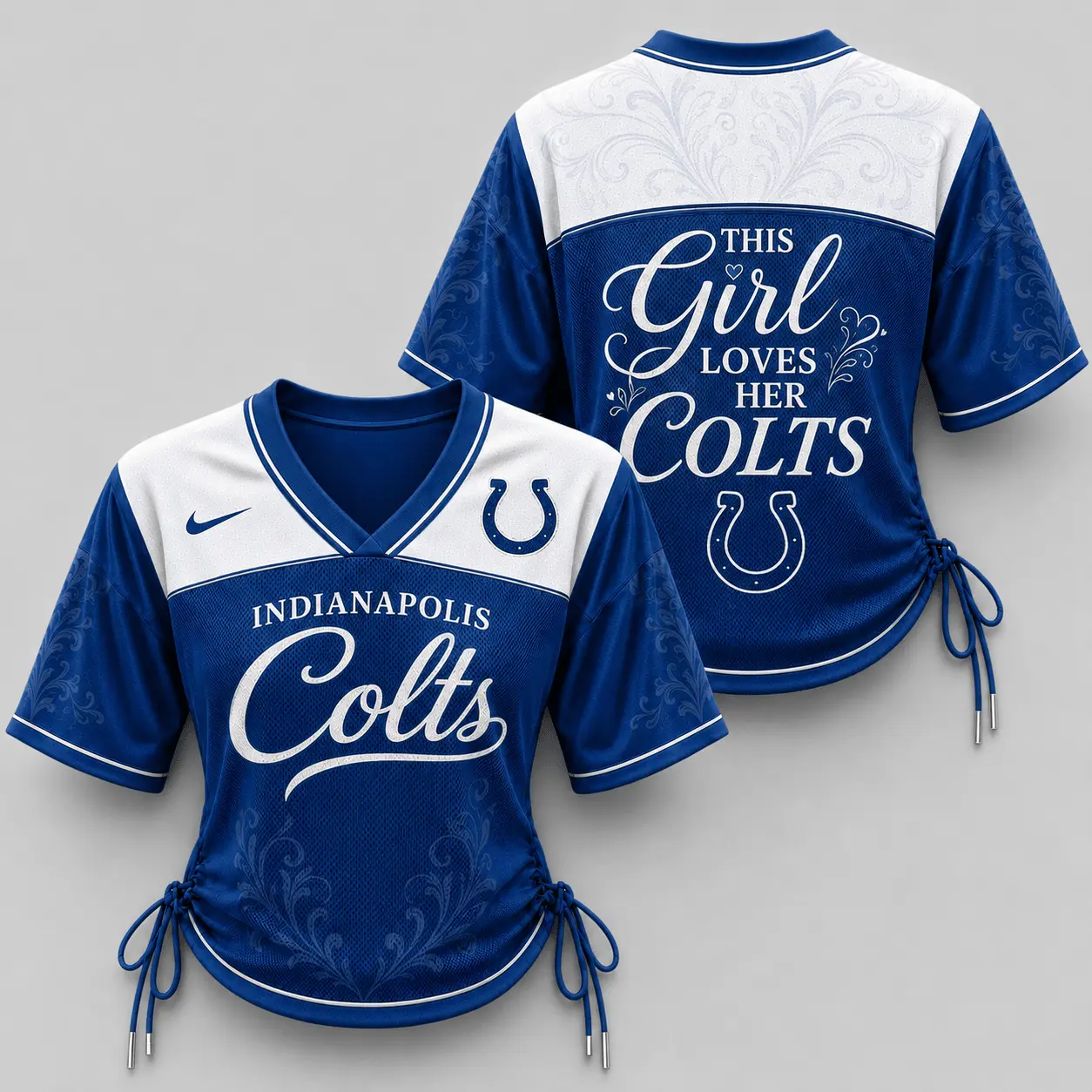 Indianapolis Colts | Premium NFL This Girl Loves Game Day Women Lace-Up Jersey TD