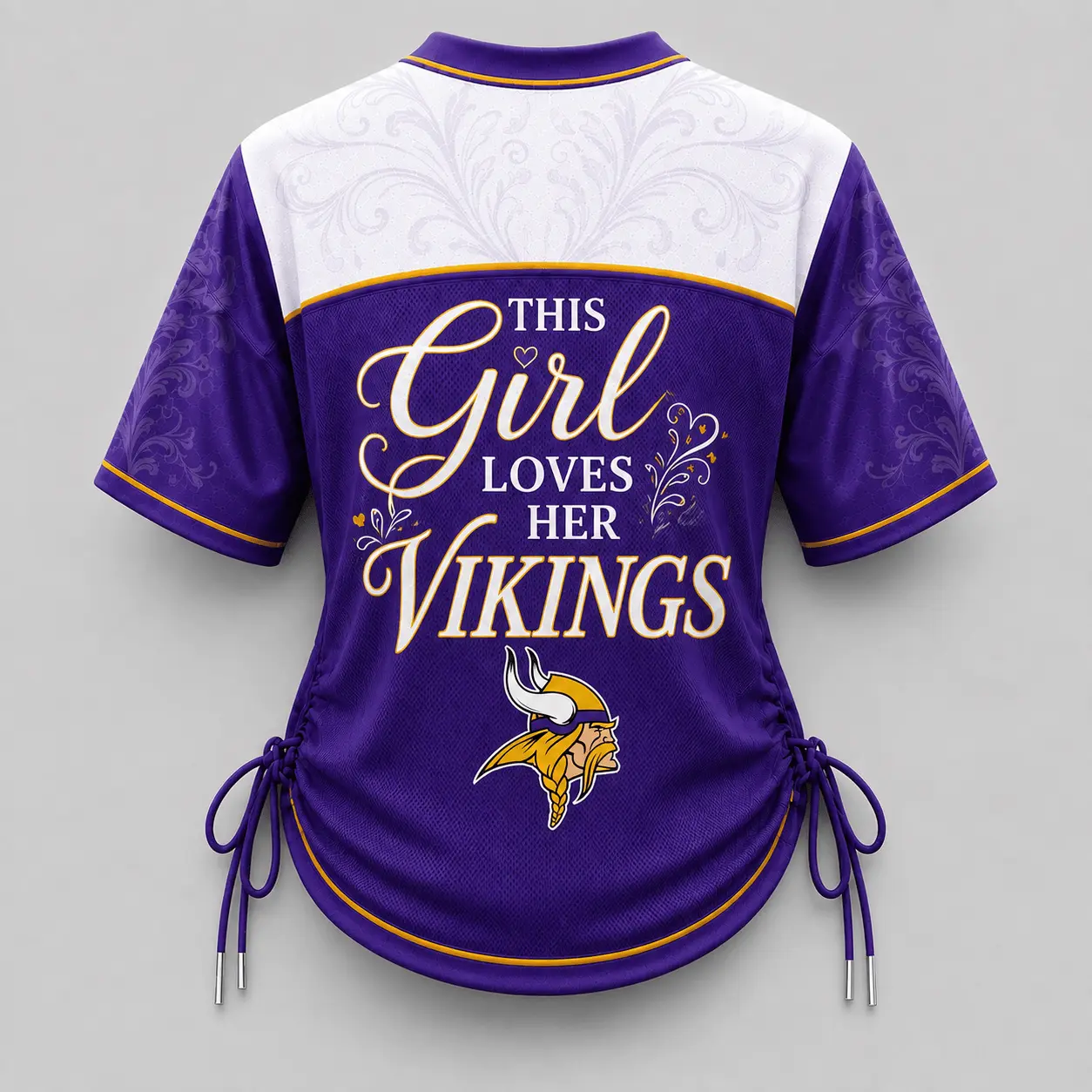 Minnesota Vikings | Premium NFL This Girl Loves Game Day Women Lace-Up Jersey TD - Image 3