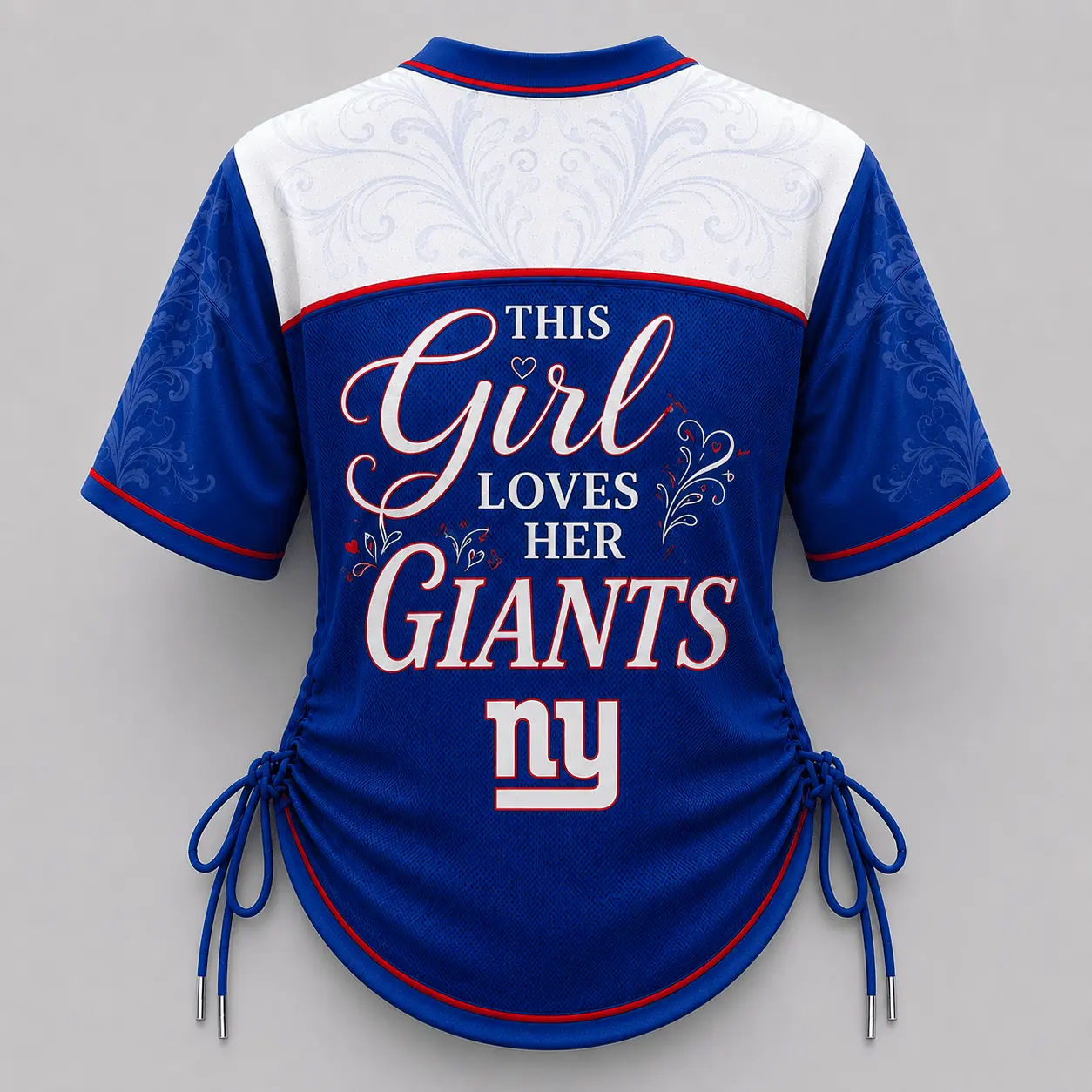 New York Giants | Premium NFL This Girl Loves Game Day Women Lace-Up Jersey TD - Image 3
