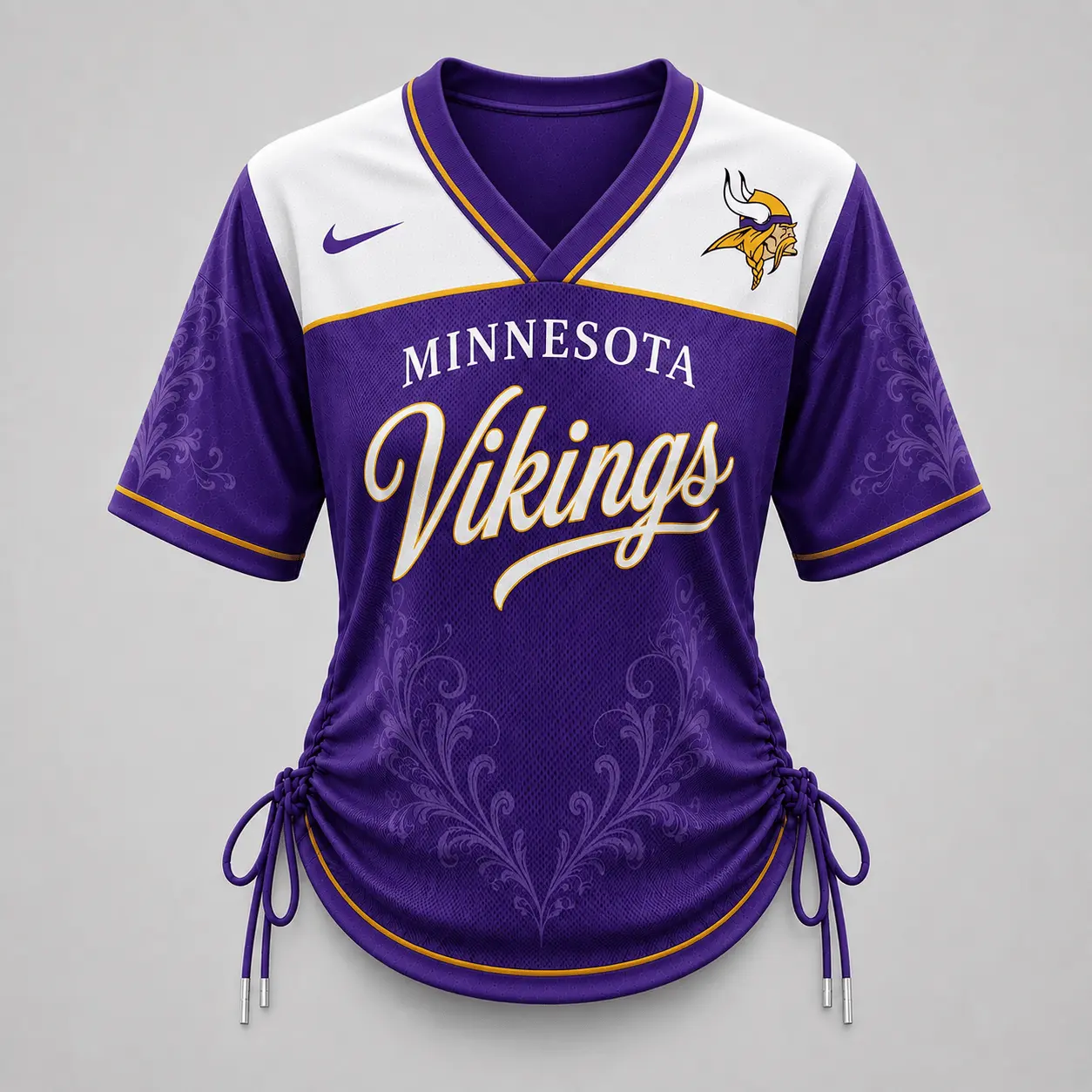 Minnesota Vikings | Premium NFL This Girl Loves Game Day Women Lace-Up Jersey TD - Image 2