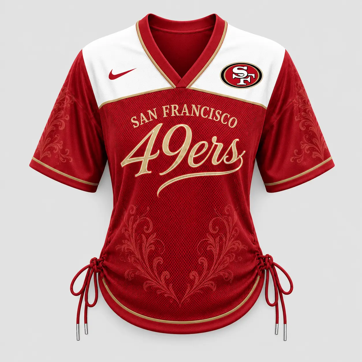 San Francisco 49ers | Premium NFL This Girl Loves Game Day Women Lace-Up Jersey TD - Image 2