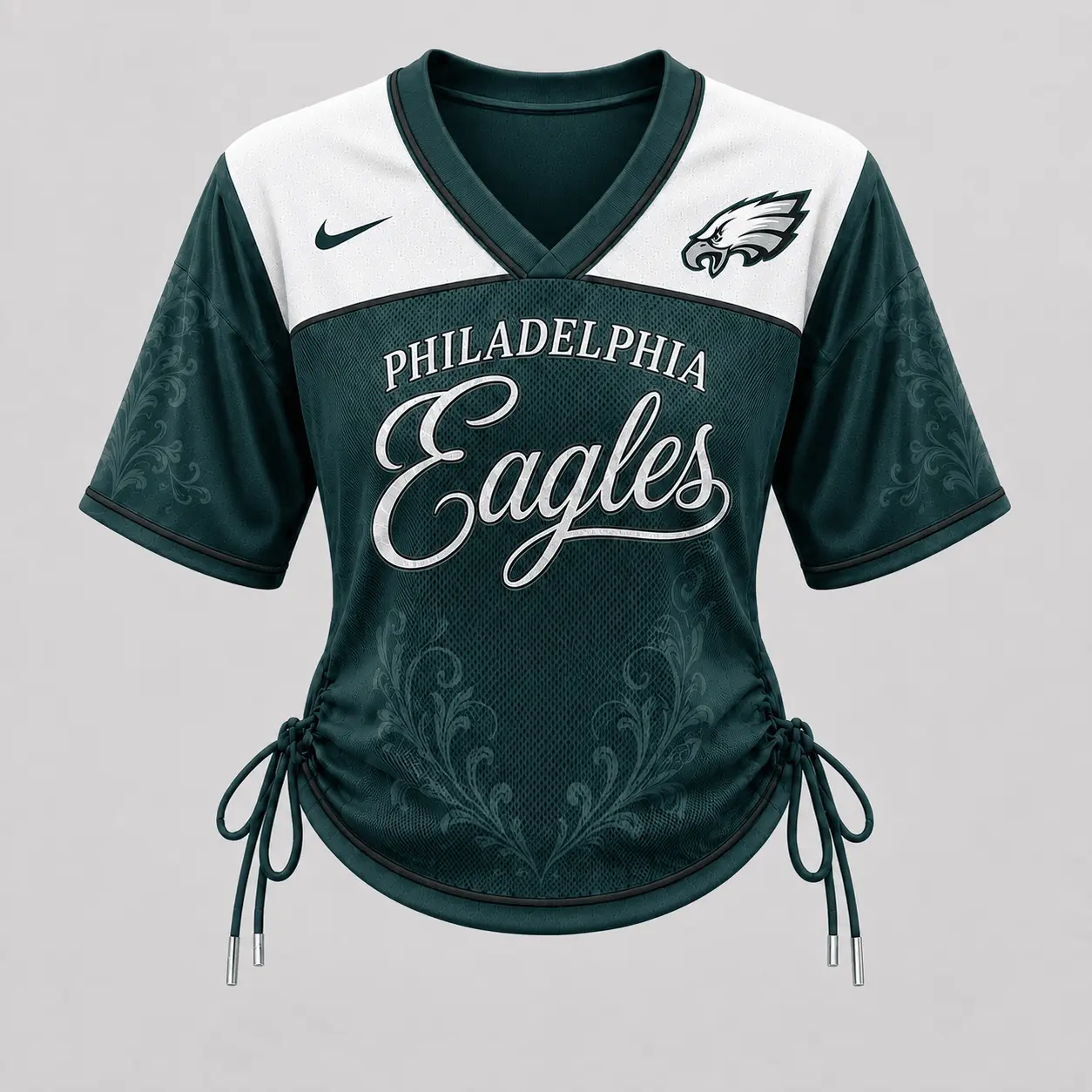 Philadelphia Eagles | Premium NFL This Girl Loves Game Day Women Lace-Up Jersey TD - Image 2