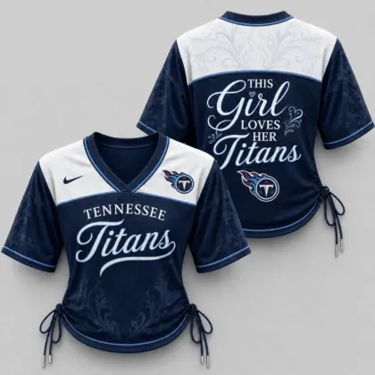 Tennessee Titans | Premium NFL This Girl Loves Game Day Women Lace-Up Jersey TD
