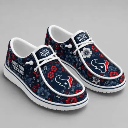 Houston Texans | Premium NFL Team Colors Floral Loafer Shoes TD