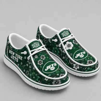 New York Jets | Premium NFL Team Colors Floral Loafer Shoes TD