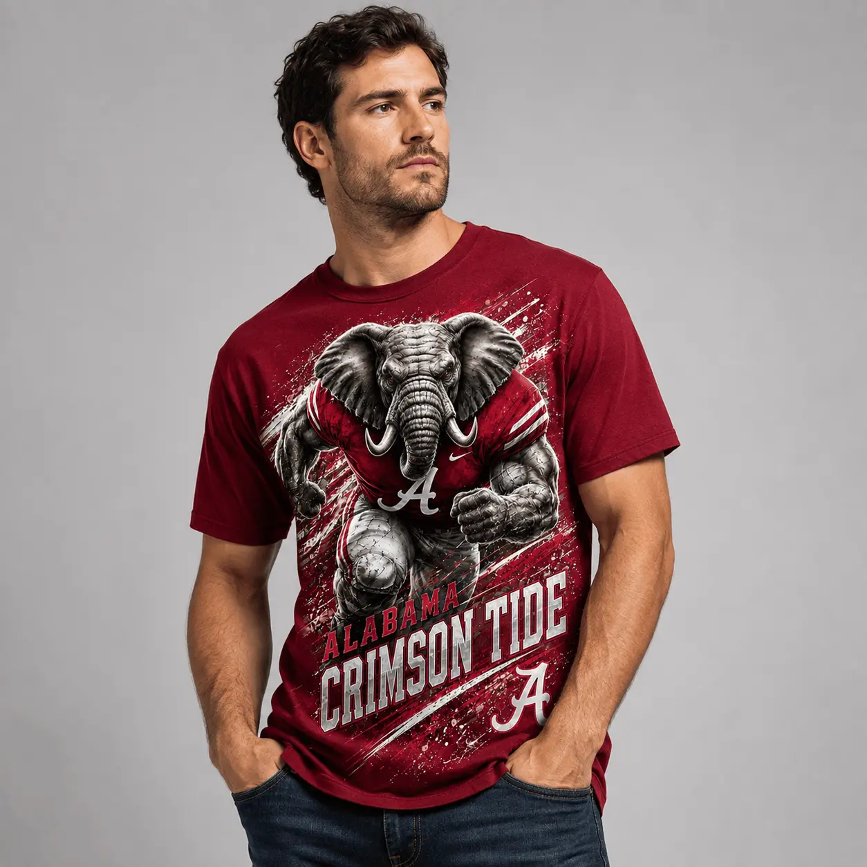 Alabama Crimson Tide | Premium NCAA Fierce Mascot Team Pride T-Shirt TD - Image 3