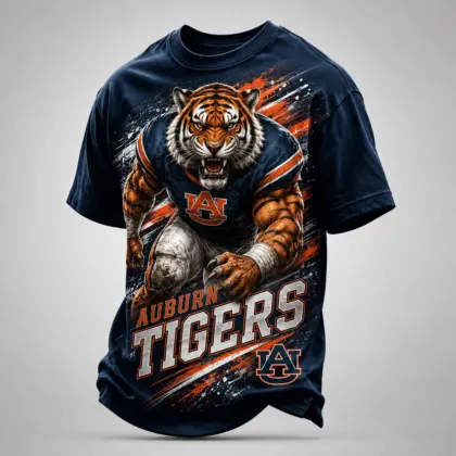 Auburn Tigers | Premium NCAA Fierce Mascot Team Pride T-Shirt TD
