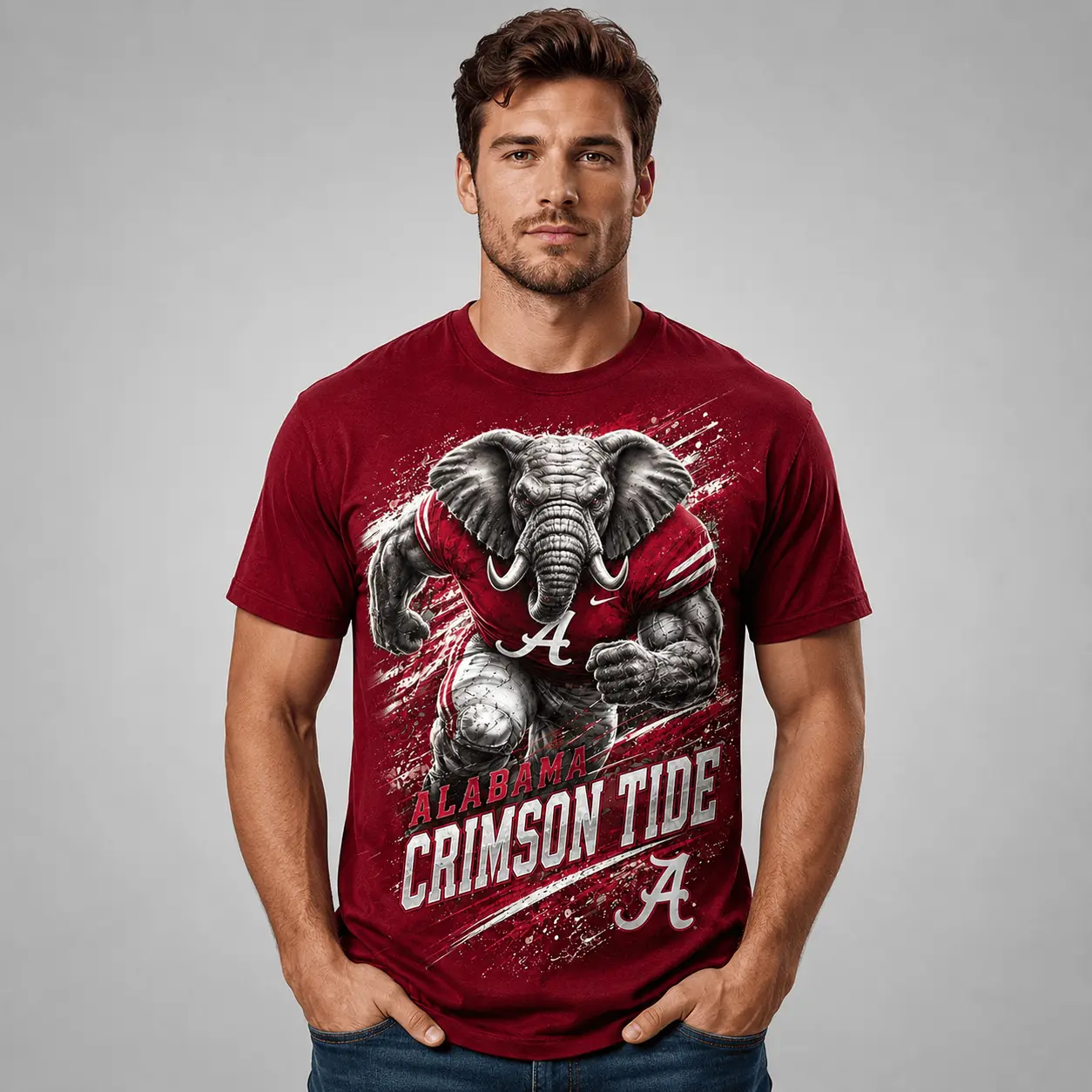 Alabama Crimson Tide | Premium NCAA Fierce Mascot Team Pride T-Shirt TD - Image 2