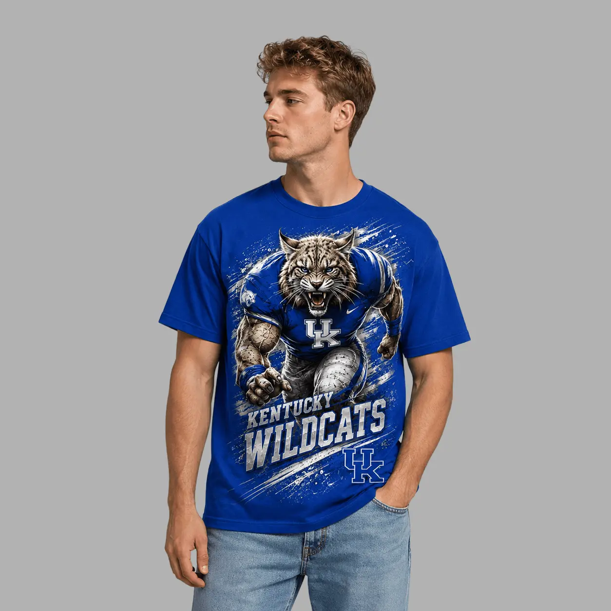 Kentucky Wildcats | Premium NCAA Fierce Mascot Team Pride T-Shirt TD - Image 3