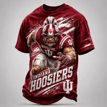 Indiana Hoosiers | Premium NCAA Fierce Mascot Team Pride T-Shirt TD