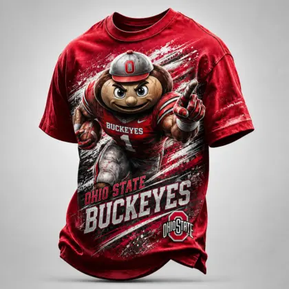 Ohio State Buckeyes | Premium NCAA Fierce Mascot Team Pride T-Shirt TD