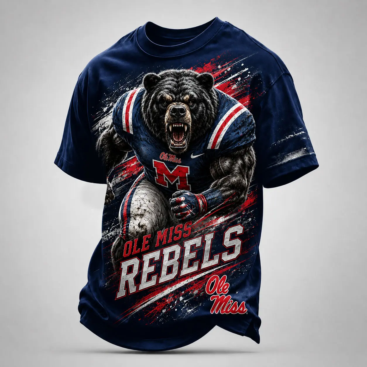 Ole Miss Rebels | Premium NCAA Fierce Mascot Team Pride T-Shirt TD