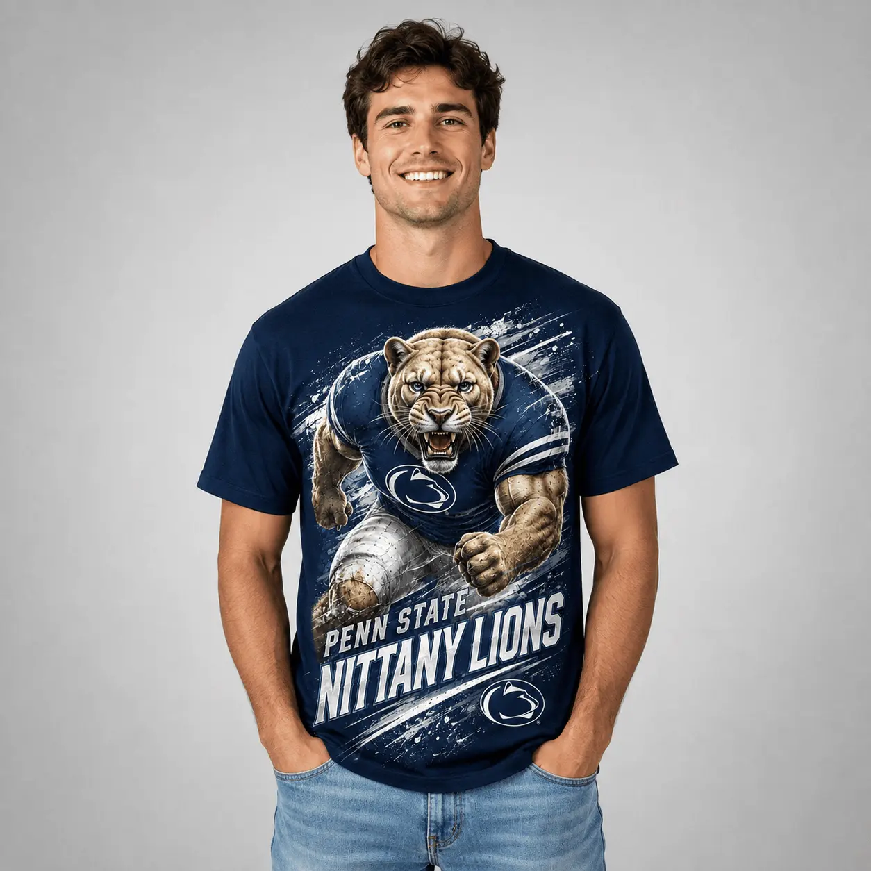 Penn State Nittany Lions | Premium NCAA Fierce Mascot Team Pride T-Shirt TD - Image 2