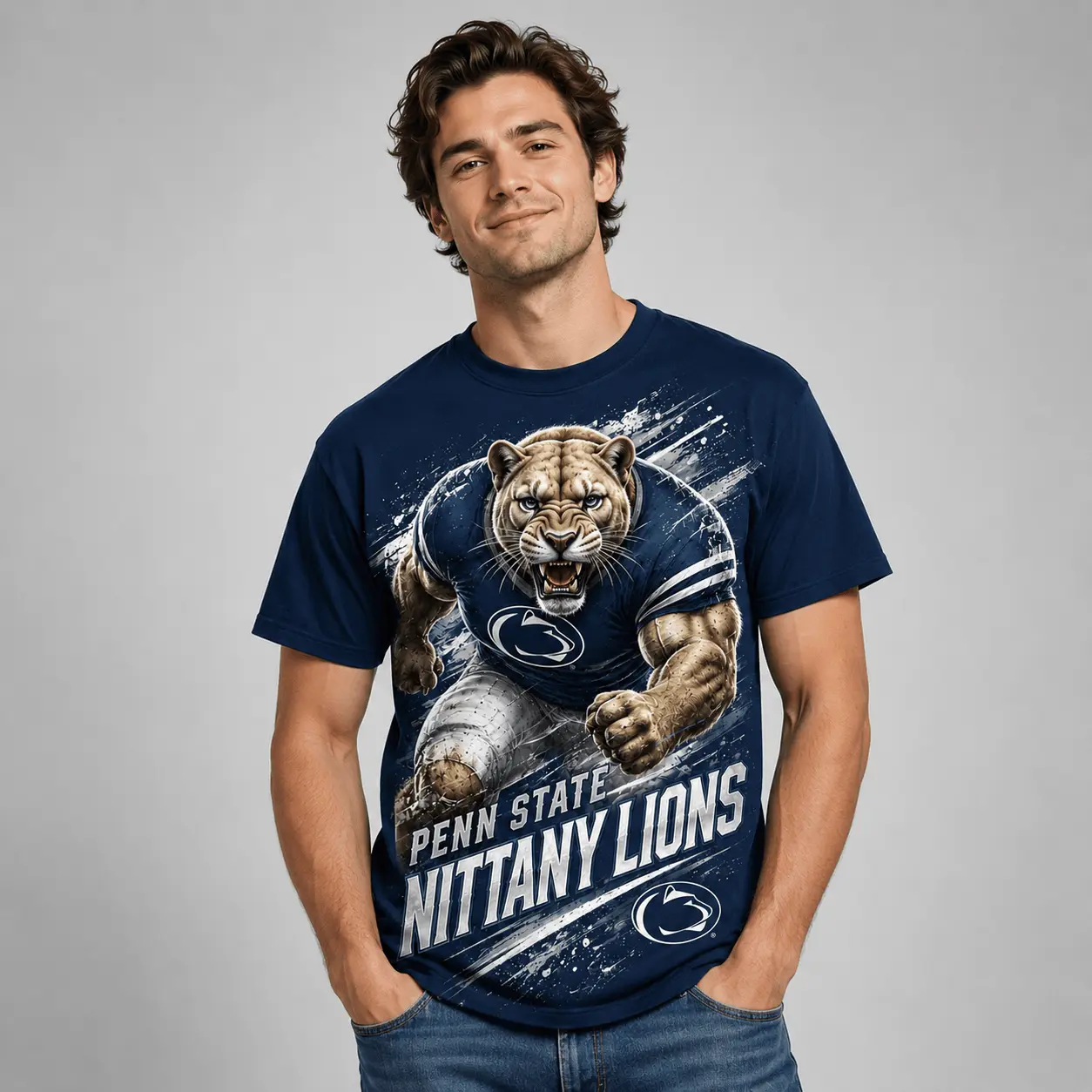 Penn State Nittany Lions | Premium NCAA Fierce Mascot Team Pride T-Shirt TD - Image 3
