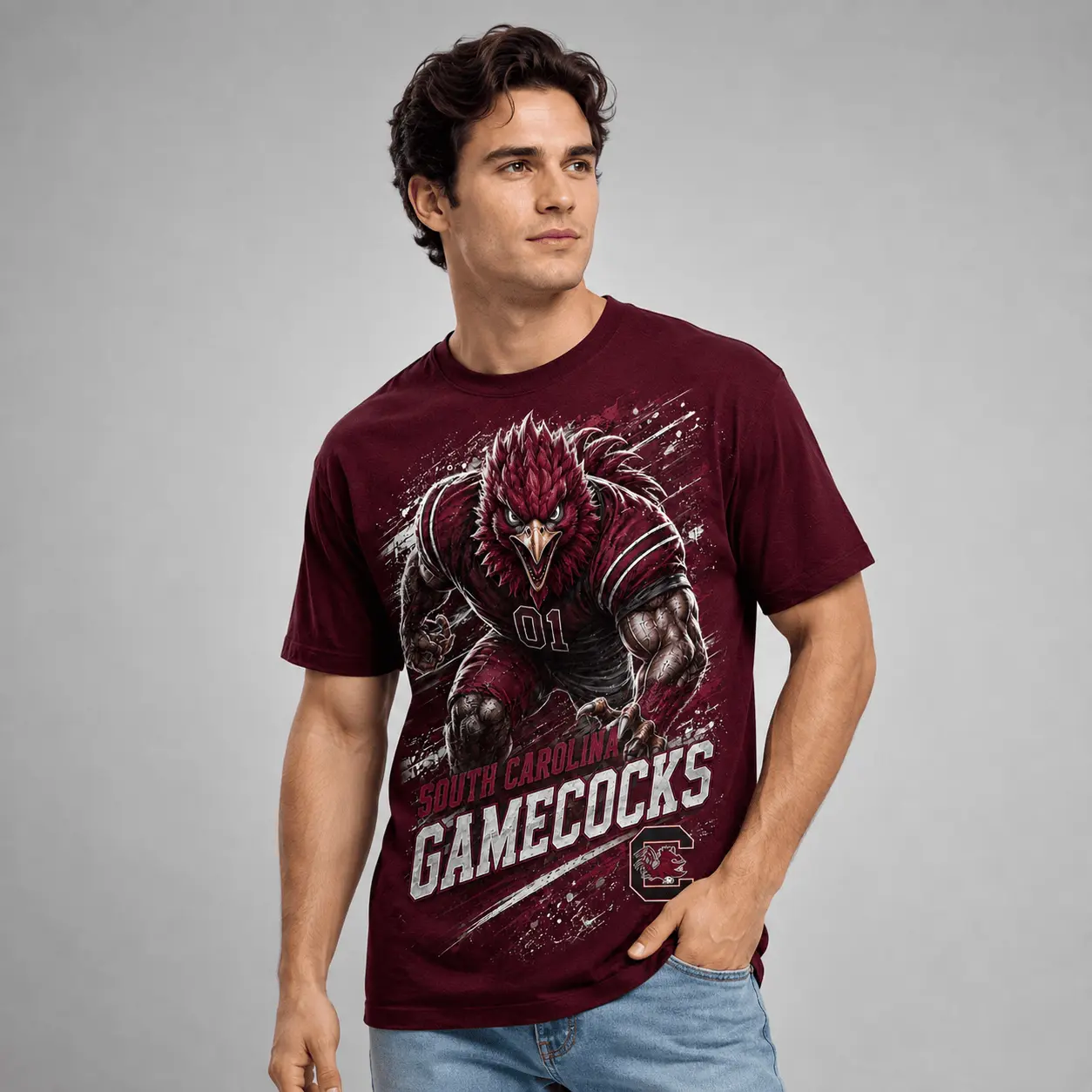 South Carolina Gamecocks | Premium NCAA Fierce Mascot Team Pride T-Shirt TD - Image 3