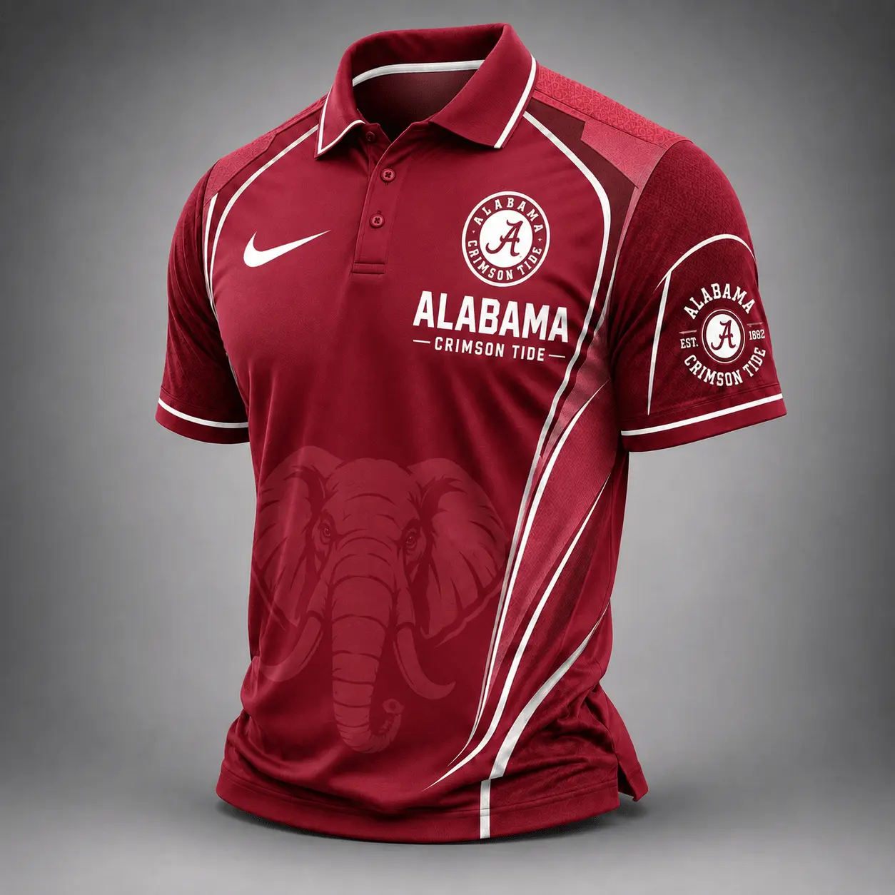 Alabama Crimson Tide | Premium NCAA Strong Team Pride Sport Polo TD