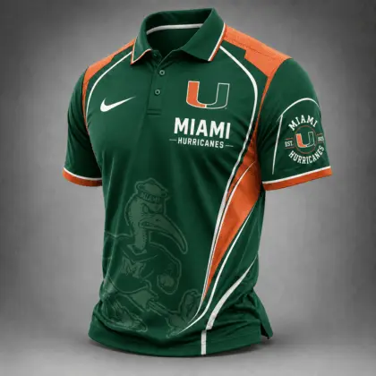 Miami Hurricanes | Premium NCAA Strong Team Pride Sport Polo TD