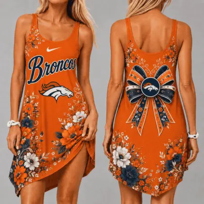 Denver Broncos | Premium NFL Floral Women’s Sleeveless Cami Dress NY
