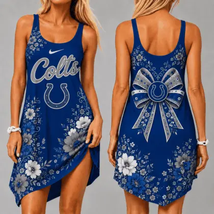 Indianapolis Colts | Premium NFL Floral Women’s Sleeveless Cami Dress NY