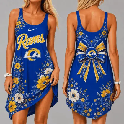 Los Angeles Rams | Premium NFL Floral Women’s Sleeveless Cami Dress NY
