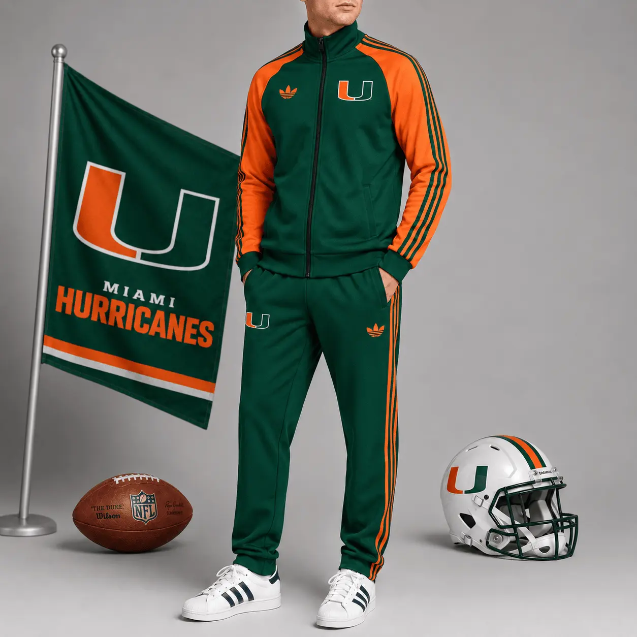 Miami Hurricanes | Premium NCAA Game Day Jacket & Jogger Set NY