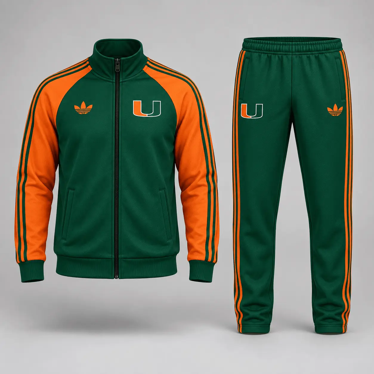 Miami Hurricanes | Premium NCAA Game Day Jacket & Jogger Set NY - Image 2