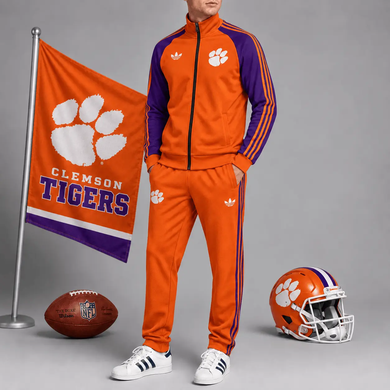 Clemson Tigers | Premium NCAA Game Day Jacket & Jogger Set NY