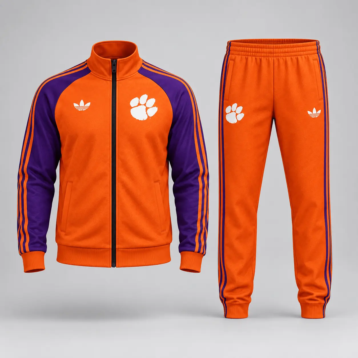 Clemson Tigers | Premium NCAA Game Day Jacket & Jogger Set NY - Image 2