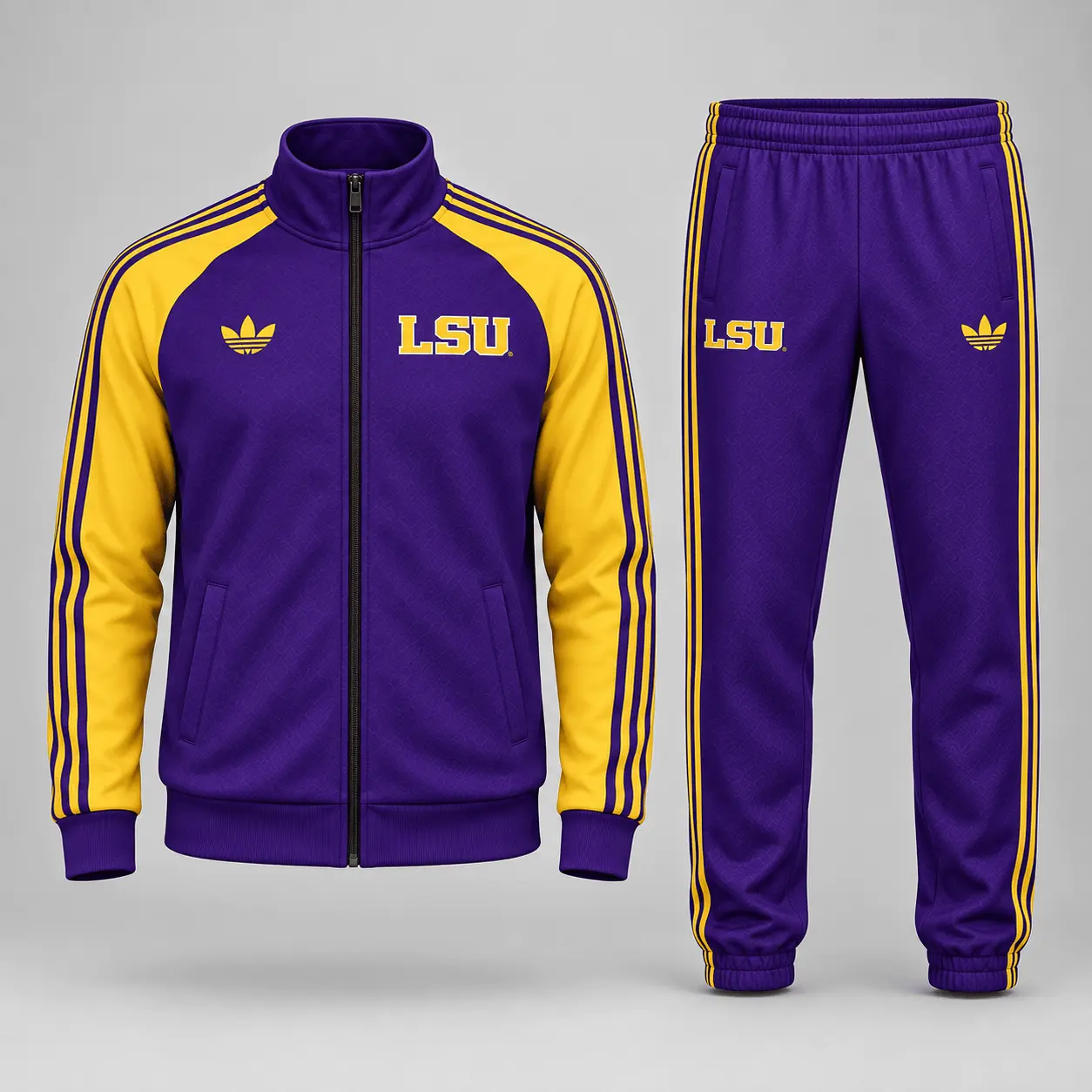 LSU Tigers | Premium NCAA Game Day Jacket & Jogger Set NY - Image 2