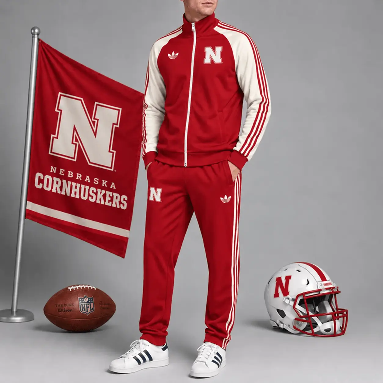 Nebraska Cornhuskers | Premium NCAA Game Day Jacket & Jogger Set NY