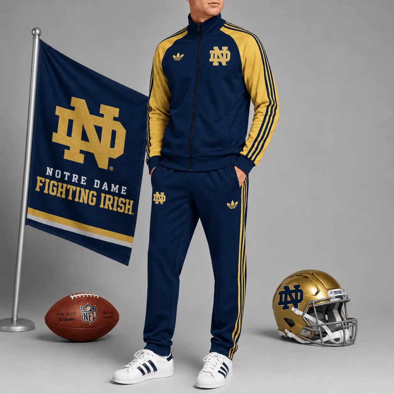 Notre Dame Fighting Irish | Premium NCAA Game Day Jacket & Jogger Set NY
