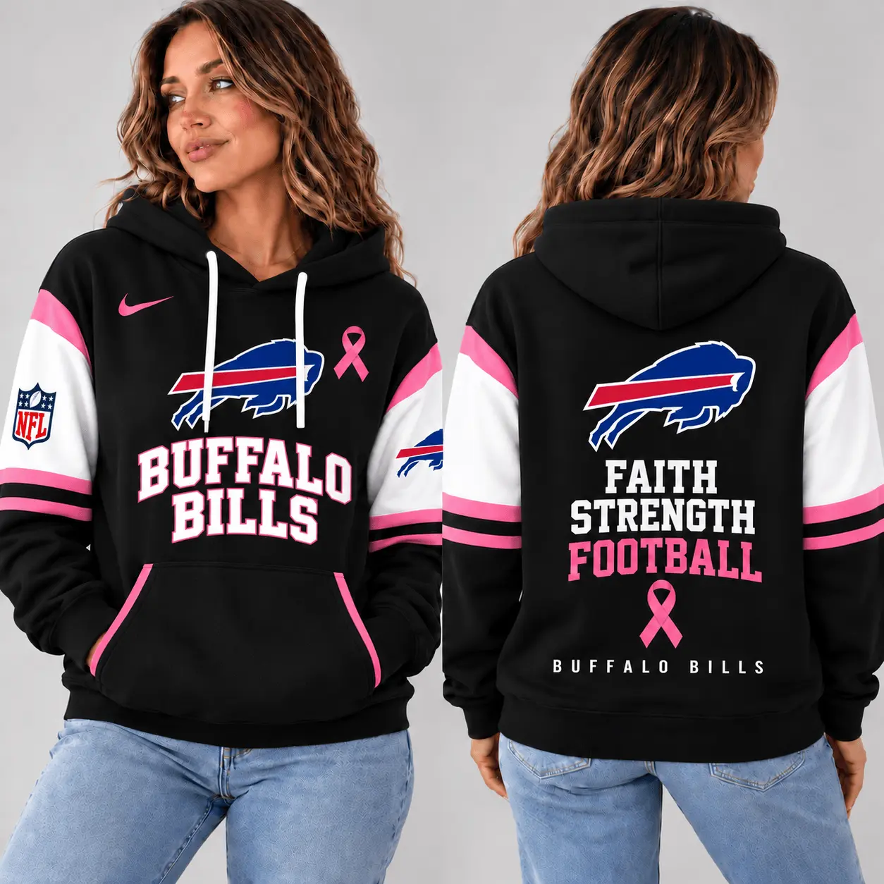 Buffalo Bills | Premium NFL Breast Cancer Awareness Hoodie NTT