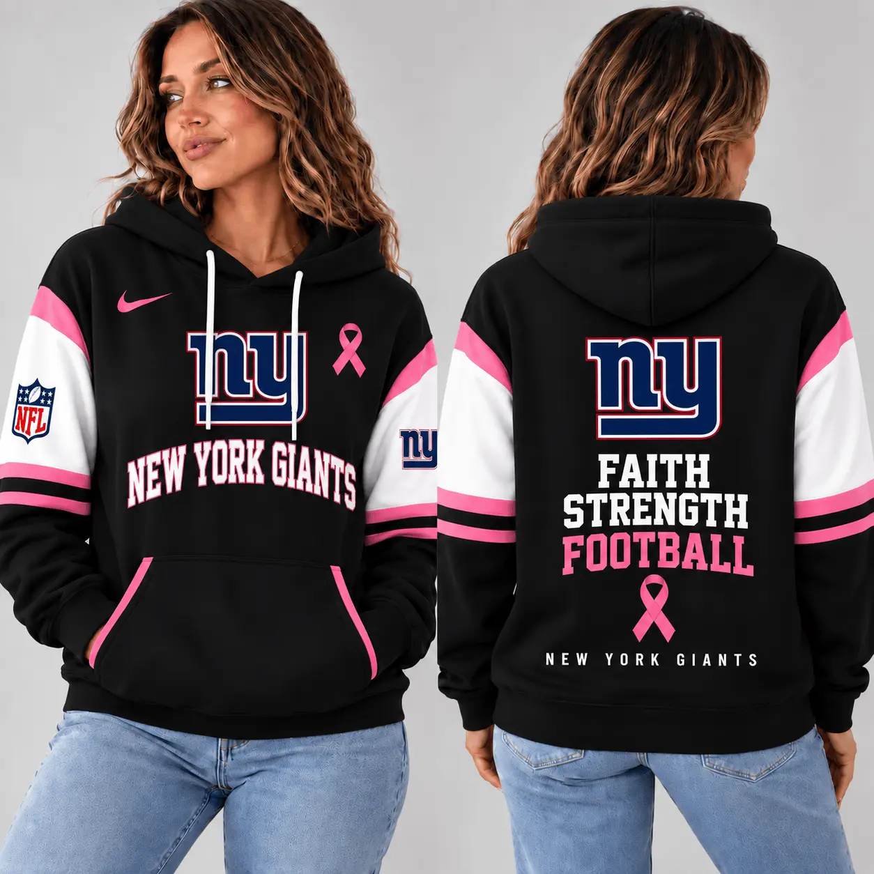 New York Giants | Premium NFL Breast Cancer Awareness Hoodie NTT