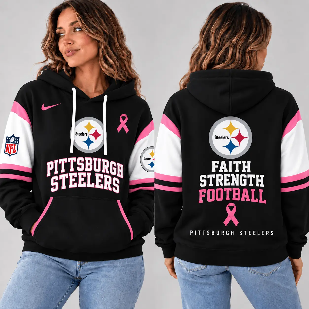 Pittsburgh Steelers | Premium NFL Breast Cancer Awareness Hoodie NTT