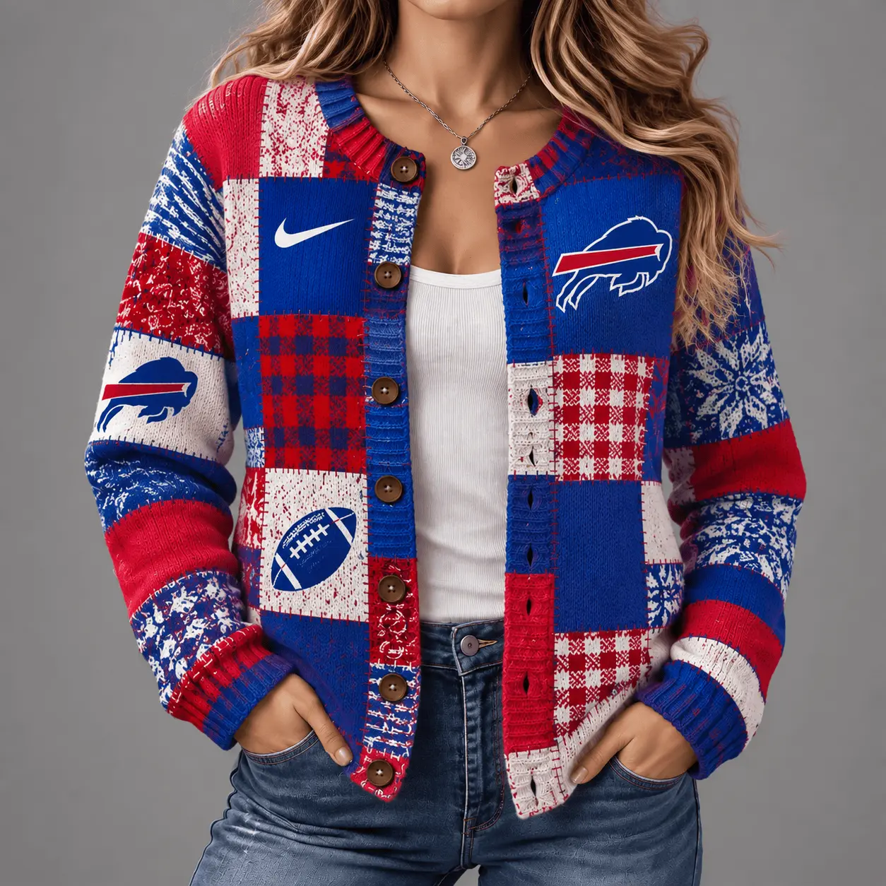 Buffalo Bills | Premium NFL Game Day Knit Cardigan NY