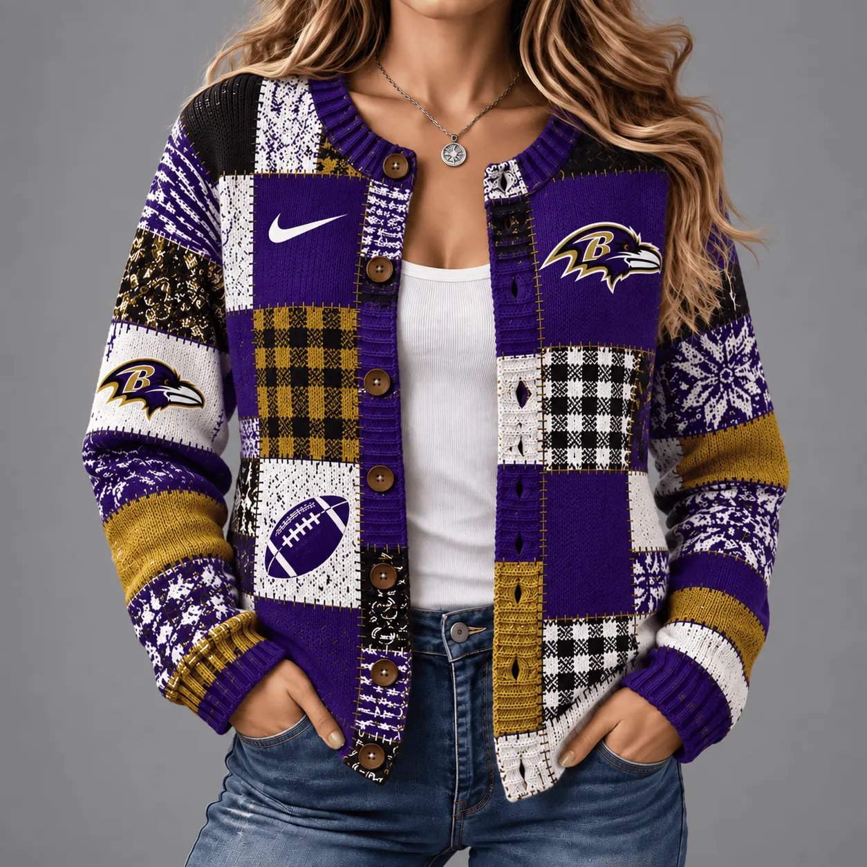 Baltimore Ravens | Premium NFL Game Day Knit Cardigan NY