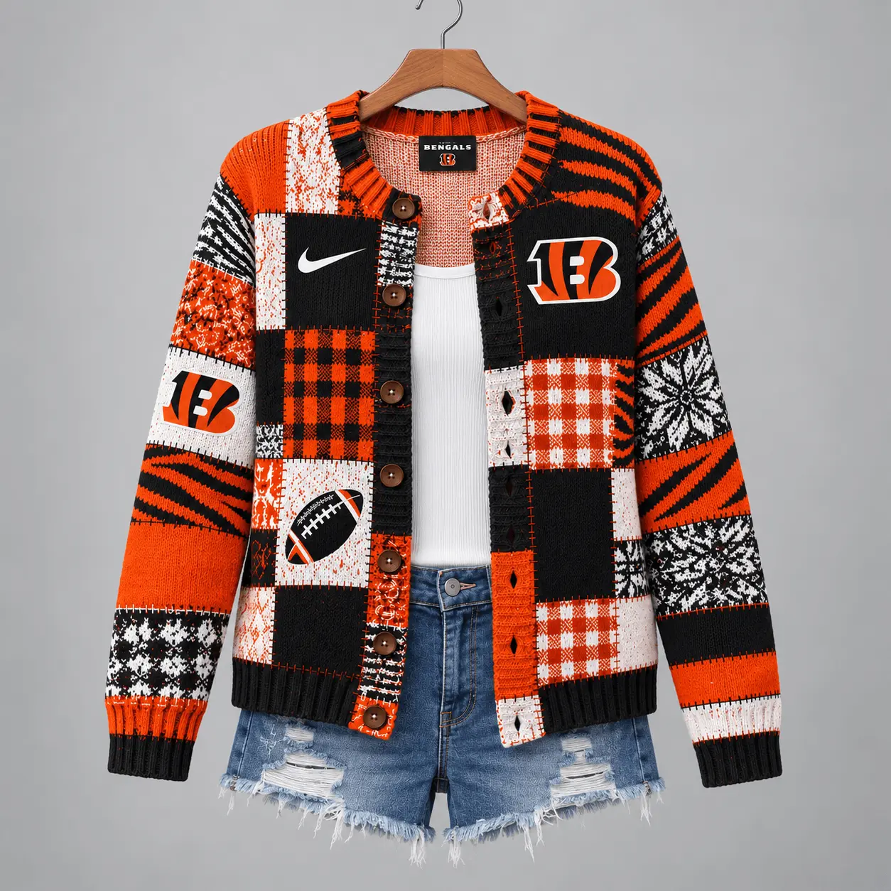 Cincinnati Bengals | Premium NFL Game Day Knit Cardigan NY - Image 2