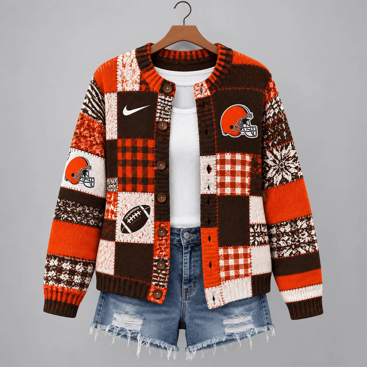 Cleveland Browns | Premium NFL Game Day Knit Cardigan NY - Image 2