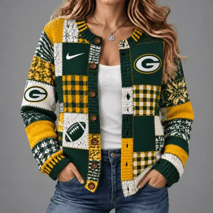 Green Bay Packers | Premium NFL Game Day Knit Cardigan NY