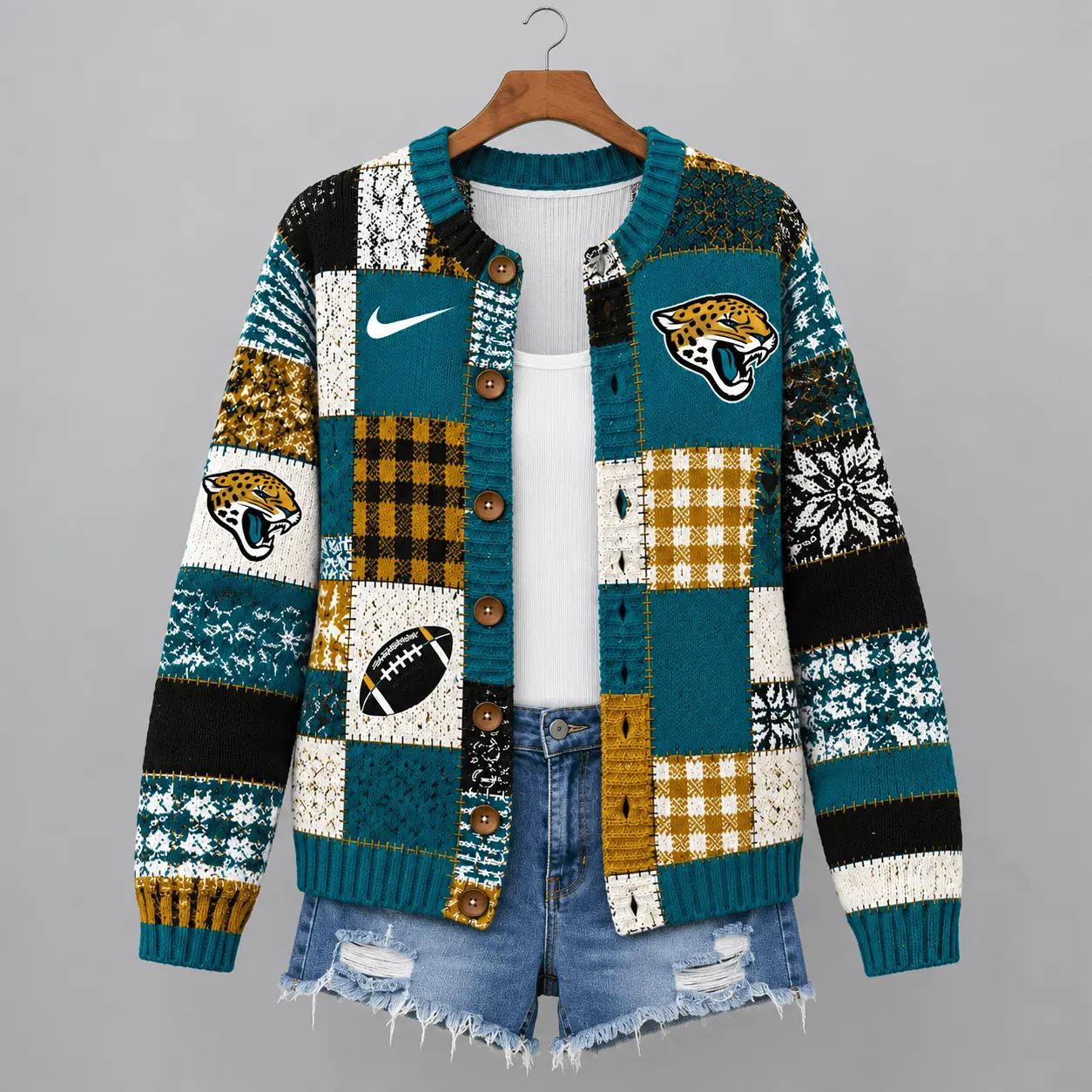 Jacksonville Jaguars | Premium NFL Game Day Knit Cardigan NY - Image 2