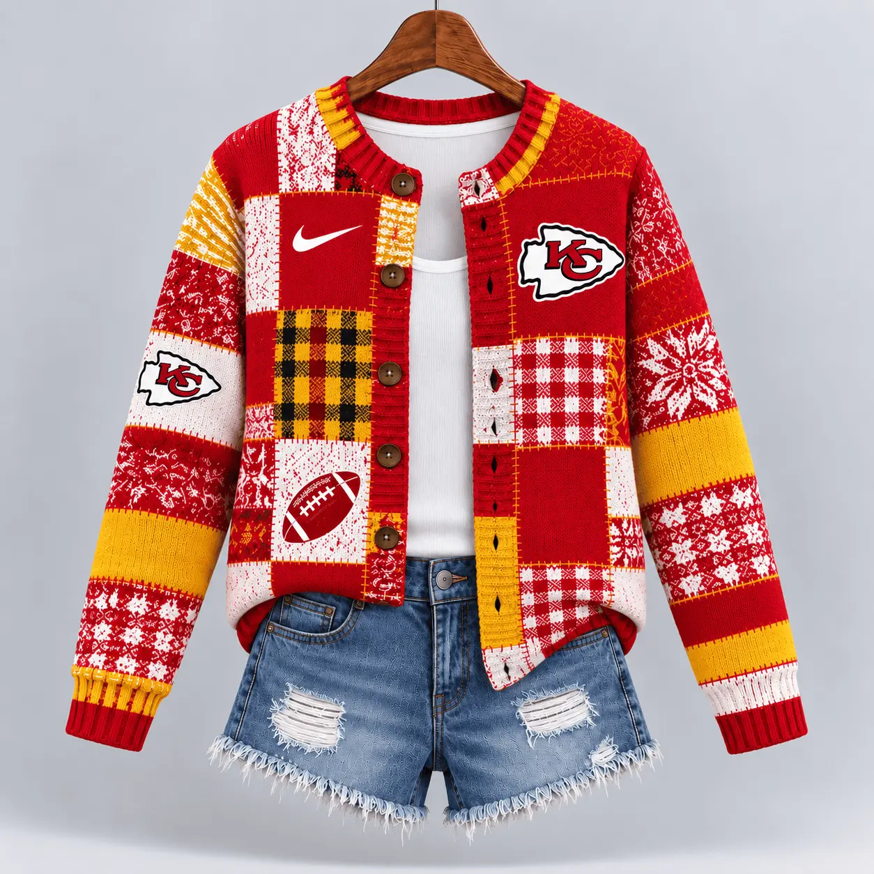 Kansas City Chiefs | Premium NFL Game Day Knit Cardigan NY - Image 2