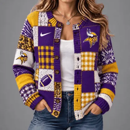 Minnesota Vikings | Premium NFL Game Day Knit Cardigan NY
