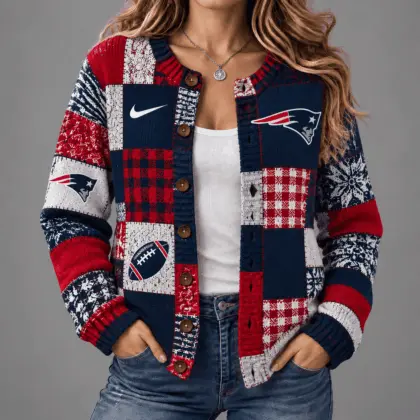 New England Patriots | Premium NFL Game Day Knit Cardigan NY