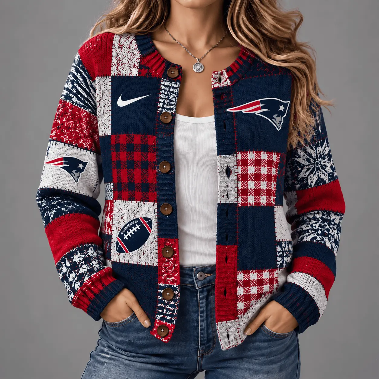 New England Patriots | Premium NFL Game Day Knit Cardigan NY