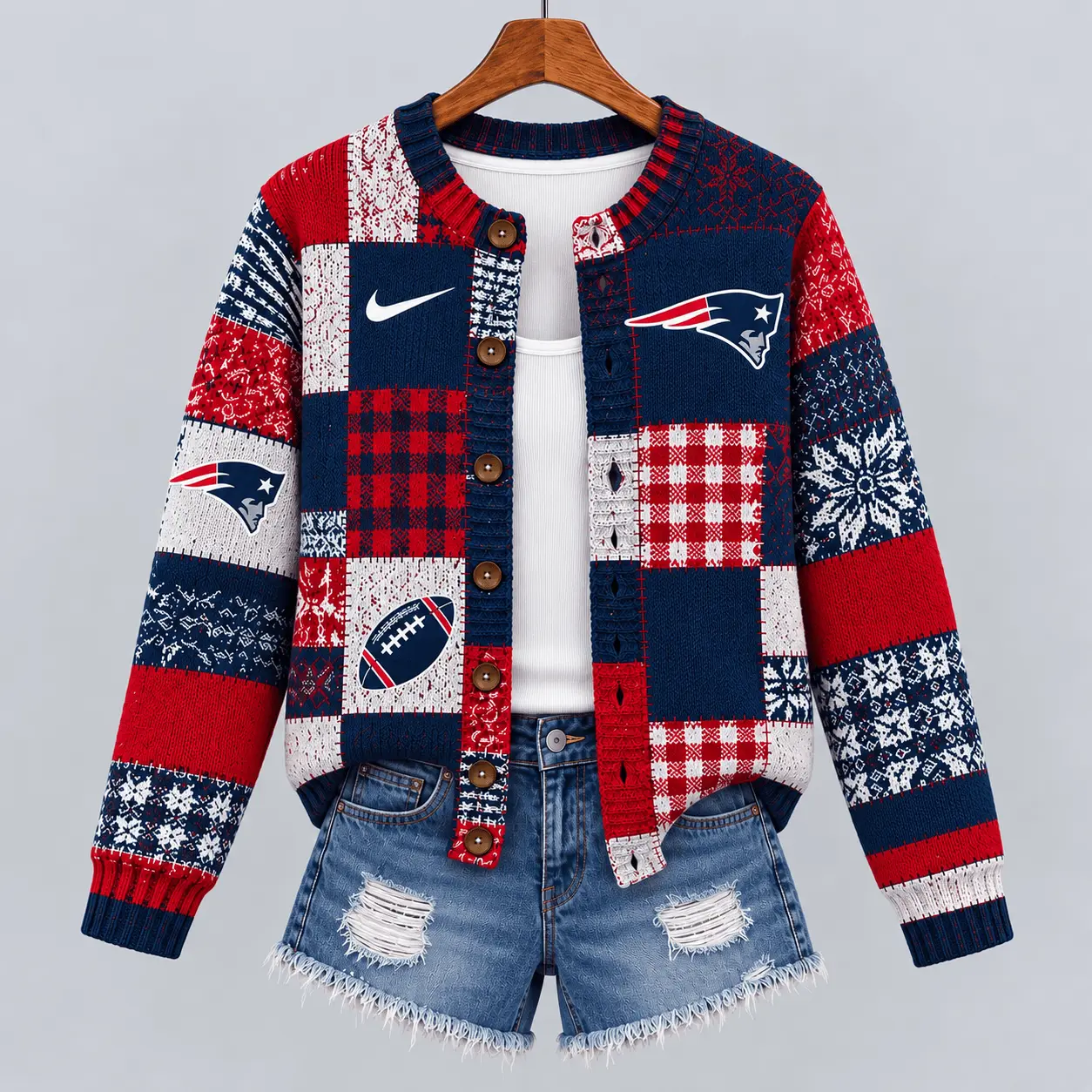 New England Patriots | Premium NFL Game Day Knit Cardigan NY - Image 2