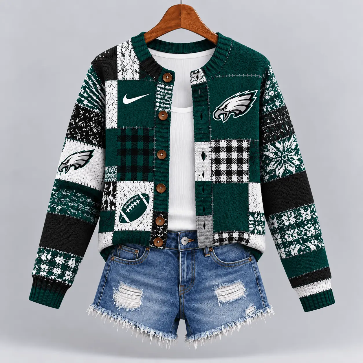 Philadelphia Eagles | Premium NFL Game Day Knit Cardigan NY - Image 2
