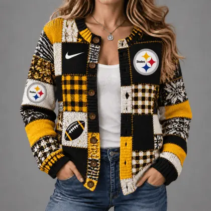 Pittsburgh Steelers | Premium NFL Game Day Knit Cardigan NY