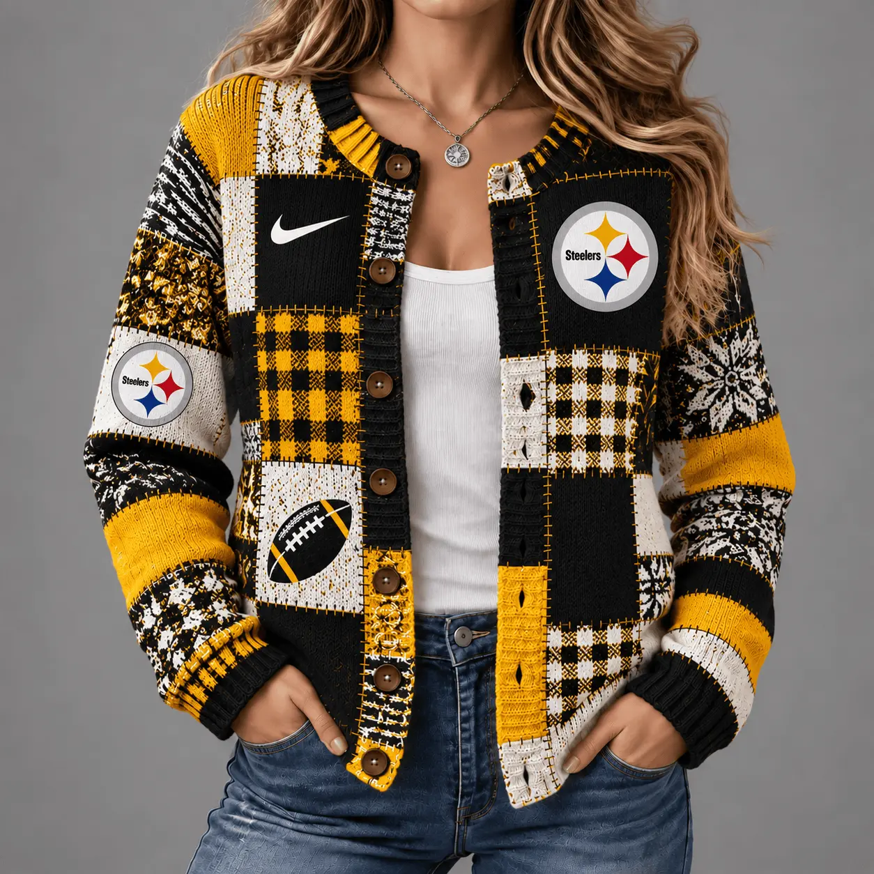 Pittsburgh Steelers | Premium NFL Game Day Knit Cardigan NY